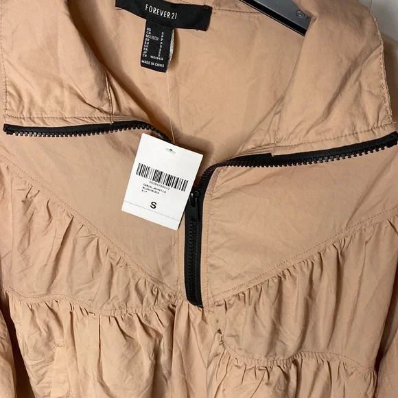 💕 Forever 21 NWT $50 casual jacket blush black sz small 💕 - Picture 6 of 9